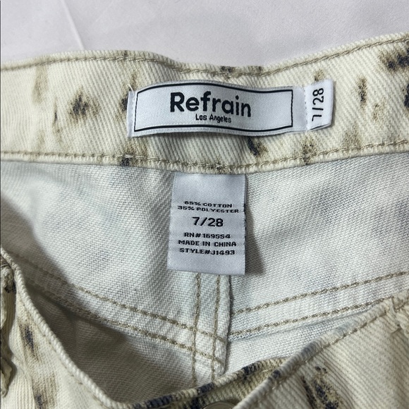 Refrain wide leg print jeans size 7 NWT - Picture 2 of 10